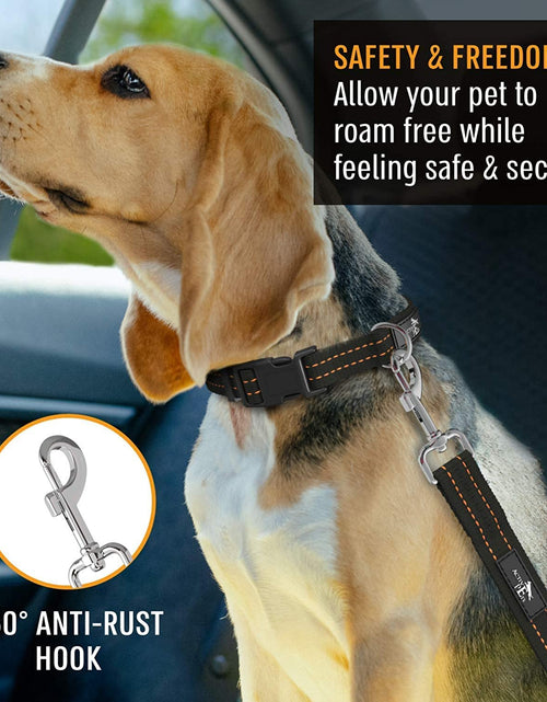 Load image into Gallery viewer, Dog Car Harness - Pack of 1 Dog Seatbelts for Cars, Trucks, Travel - Tether Belt for Small & Large Dogs - Orange