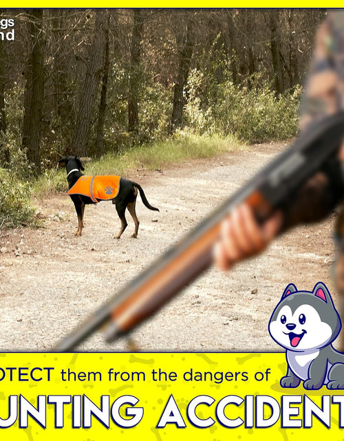 Load image into Gallery viewer, Upgraded Reflective Dog Vest. Hi-Visibility, Fluorescent Blaze Orange Dog Vest Helps Protect Your Best Friend. Safeguard Your PUP from Motorists & Hunting Accidents, on or off Leash by