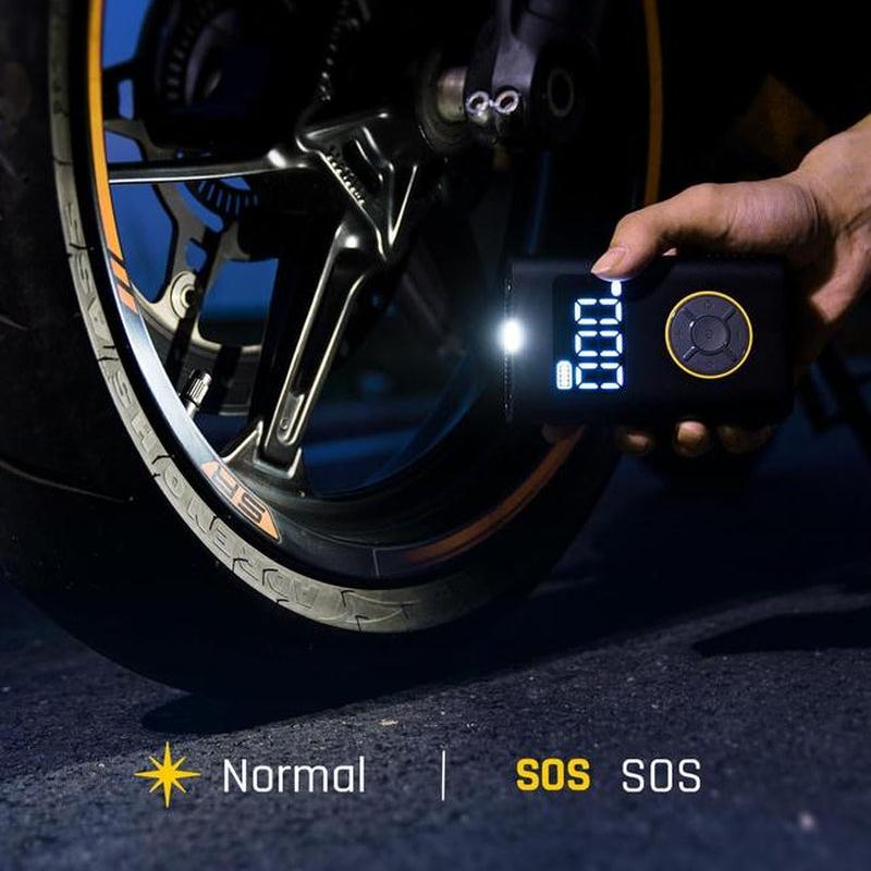 Portable Tire Inflator: Smart ON/OFF Hose Design