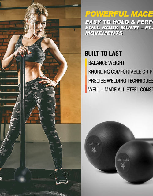 Load image into Gallery viewer, Steel Mace Bell for Strength Training - Support Full Body, Muscles, Shoulder, Grips & Forearms Workouts to Rehabilitation, Stretching 5, 7, 10, 15, 20, 25, 30Lb for Woman & Man