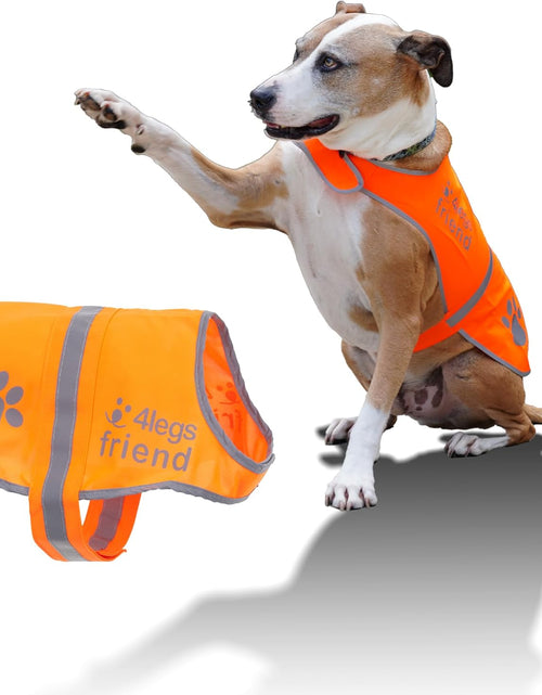Load image into Gallery viewer, Upgraded Reflective Dog Vest. Hi-Visibility, Fluorescent Blaze Orange Dog Vest Helps Protect Your Best Friend. Safeguard Your PUP from Motorists & Hunting Accidents, on or off Leash by