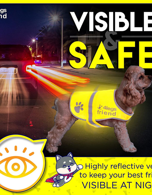 Load image into Gallery viewer, Upgraded Reflective Dog Vest. Hi-Visibility, Fluorescent Blaze Orange Dog Vest Helps Protect Your Best Friend. Safeguard Your PUP from Motorists & Hunting Accidents, on or off Leash by