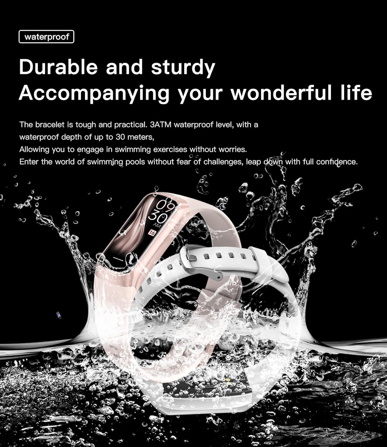 Fitness Trackers for Women Men, Oled Screen Heart Rate Sleep Monitor Step Tracker 25 Sports Modes IP68 Waterproof Smartwatch Activity Tracker, Smart Bracelet Fitness Tracker Watch with Blood Pressure