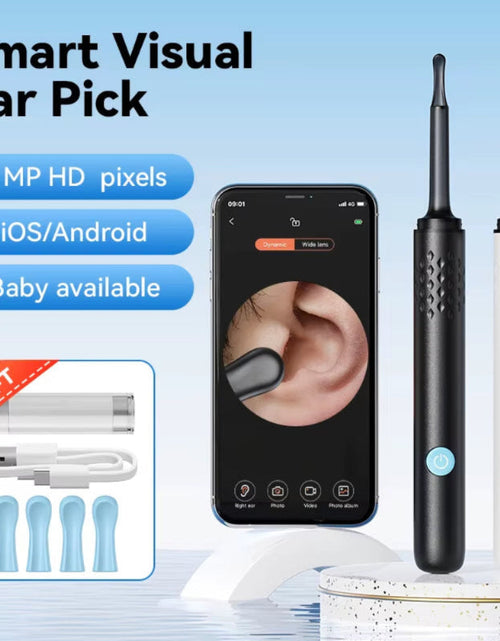 Load image into Gallery viewer, ClearView WiFi Ear Camera – HD Visual Ear Cleaner with LED Lights & Mini Earpick