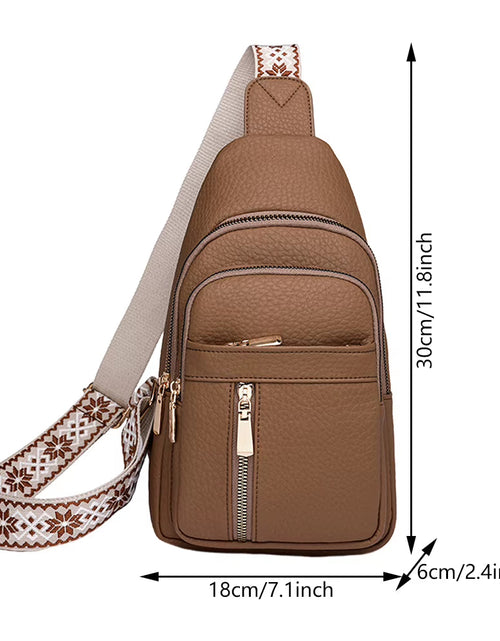 Load image into Gallery viewer, UrbanChic Crossbody – Waterproof PU Leather Chest & Shoulder Bag for Women on the Go