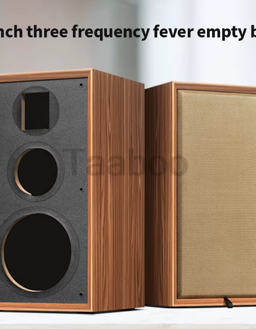 Load image into Gallery viewer, 8 Inch Three-Way Labyrinth Speaker Empty Box Bookshelf Speaker Home Speaker DIY Hifi Audio Wooden Handmade Box Passive Speaker