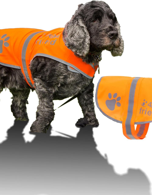 Load image into Gallery viewer, Upgraded Reflective Dog Vest. Hi-Visibility, Fluorescent Blaze Orange Dog Vest Helps Protect Your Best Friend. Safeguard Your PUP from Motorists & Hunting Accidents, on or off Leash by