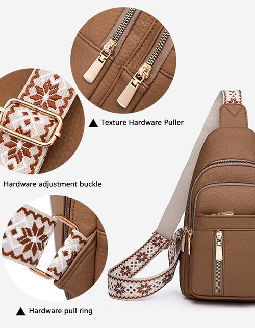 Load image into Gallery viewer, UrbanChic Crossbody – Waterproof PU Leather Chest & Shoulder Bag for Women on the Go