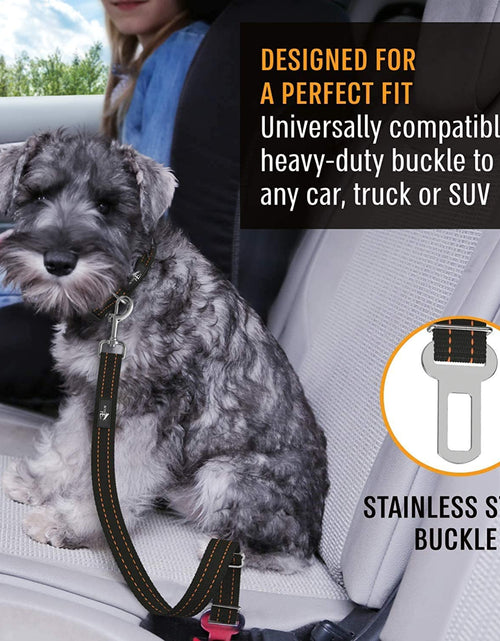 Load image into Gallery viewer, Dog Car Harness - Pack of 1 Dog Seatbelts for Cars, Trucks, Travel - Tether Belt for Small & Large Dogs - Orange