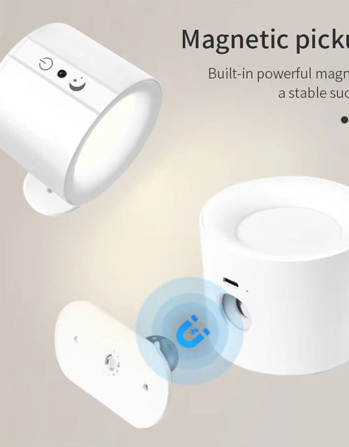 Load image into Gallery viewer, GlowFlex Touch Wall Lamp – Dual Head LED Light with Remote, 360° Rotation & USB Rechargeable Design