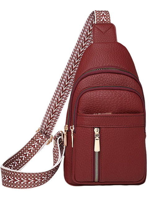 Load image into Gallery viewer, UrbanChic Crossbody – Waterproof PU Leather Chest & Shoulder Bag for Women on the Go