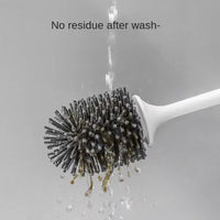 TPR Silicone Head Toilet Brush Wall Mounted Cleaning Brush Long Handle Toilet Brush Bathroom Accessories Sets Tools
