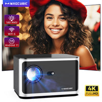 580ANSI Projector Android 11 4K 1080P Wifi6 Voice Control Allwinner H713 Electronic Focus BT 5.0 Home Cinema HY350 Pro