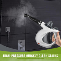 Pressurized Handheld Steam Cleaner & Rechargeable Spin Scrubber