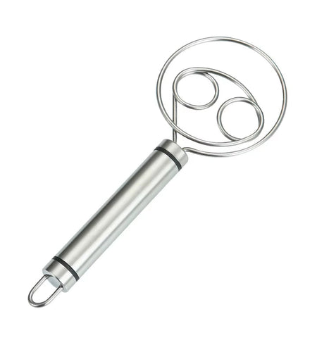 Baker’s Best Danish Dough Whisk – Dutch-Style Stainless Steel Hand Mixer for Effortless Bread, Biscuits & Cakes
