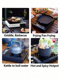 1 Piece Portable Outdoor Household Mini Cassette Stove Small Outdoor Camping Style Gas Stove Portable Gas Gas Stove Barbecue Plate Bbq Fried Meat Plate