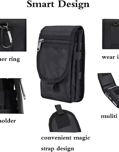 Load image into Gallery viewer, Cell Phone Pouch/Holsters for Men Belt, Multi-Purpose Phone Belt Pouch, Phone Case Tool Holder, Tactical Molle Phone Pouch Carry

