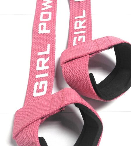 Wrist Straps Pink GRIP Girl Power Bodybuilding Crossfit Lifting STRAPS