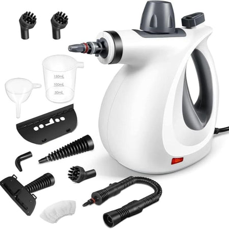 Pressurized Handheld Steam Cleaner & Rechargeable Spin Scrubber