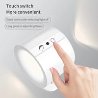 GlowFlex Touch Wall Lamp – Dual Head LED Light with Remote, 360° Rotation & USB Rechargeable Design