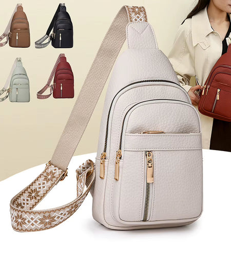 UrbanChic Crossbody – Waterproof PU Leather Chest & Shoulder Bag for Women on the Go