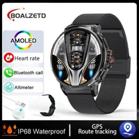 1.85" Ultra HD Smartwatch GPS Bluetooth Call Health Monitoring Watch Gym Gift