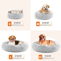 24-Inch Non-Slip round Fluffy Plush Pet Bed