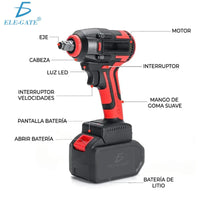 Powerful Cordless Impact Driver Set with Rechargeable Pack