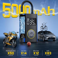 Portable Tire Inflator: Smart ON/OFF Hose Design