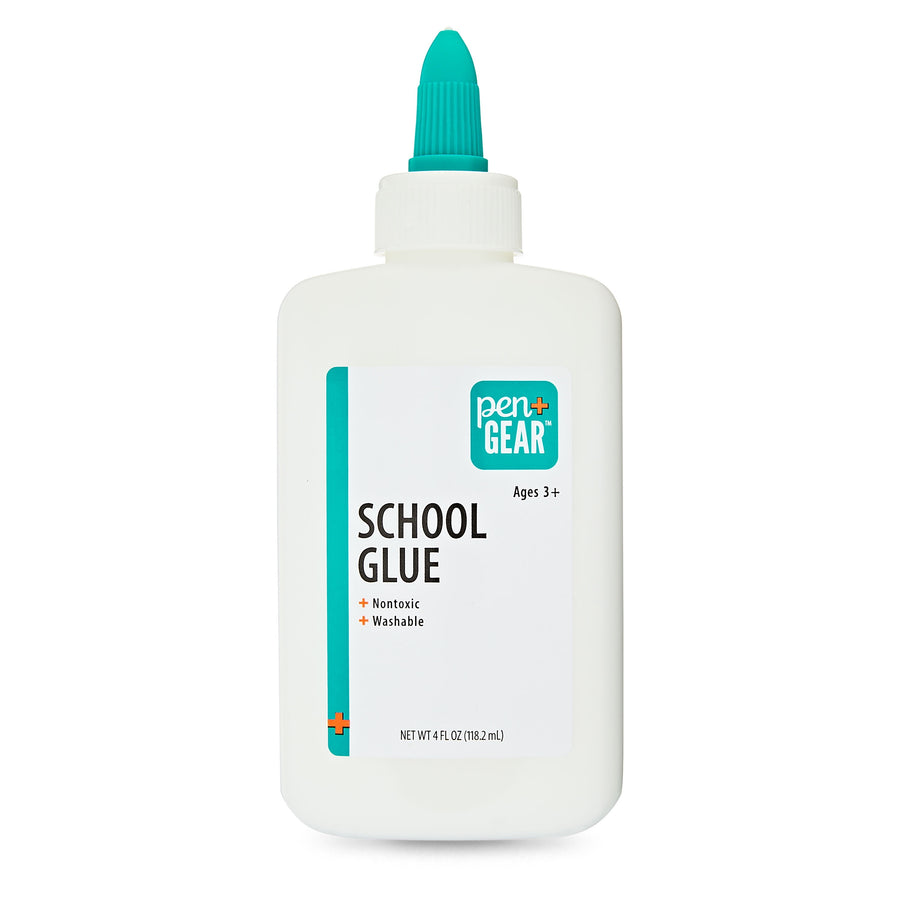 Washable School Glue, White, 4 Oz, 118Ml, 0.271 Lb, Art and Craft, for Slime, Dry in 30 Min