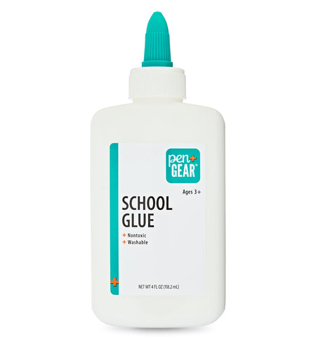 Washable School Glue, White, 4 Oz, 118Ml, 0.271 Lb, Art and Craft, for Slime, Dry in 30 Min