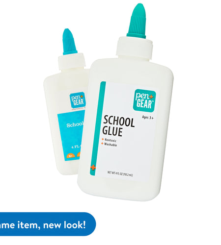 Washable School Glue, White, 4 Oz, 118Ml, 0.271 Lb, Art and Craft, for Slime, Dry in 30 Min