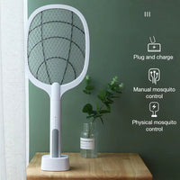 ZapAway USB Electric Mosquito Lamp & Fly Swatter – Portable Handheld Triple-Layer Mesh for Instant Relief