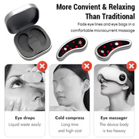 Led Red Light Eye Care Therapy EMS Pulse Micro-Current Device Eye Massager to Relieve Fatigue for Treatment under Eye Wrinkle