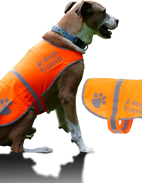 Load image into Gallery viewer, Upgraded Reflective Dog Vest. Hi-Visibility, Fluorescent Blaze Orange Dog Vest Helps Protect Your Best Friend. Safeguard Your PUP from Motorists &amp; Hunting Accidents, on or off Leash by
