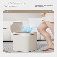16L Smart Bathroom Trash Can White Non-Contact Narrow Smart Sensor Trash Can Smart Home Automatic Bagging Electronic Trash Can