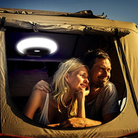 Innovative Portable Camping Light with Rechargeable Fan for Outdoor Tents