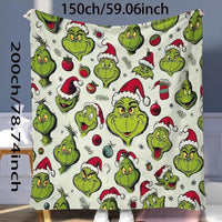 Grinch Pattern Throw Blanket